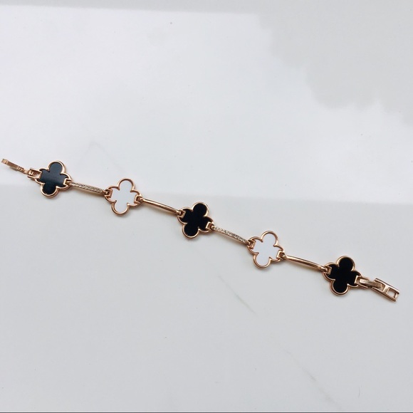 🔴 SOLD 🔴 Bracelet 14k rose gold black white - Picture 6 of 7